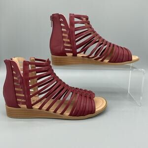 NEW Journee Collection Women’s Delilah Sandals Wine Size 5.5WD